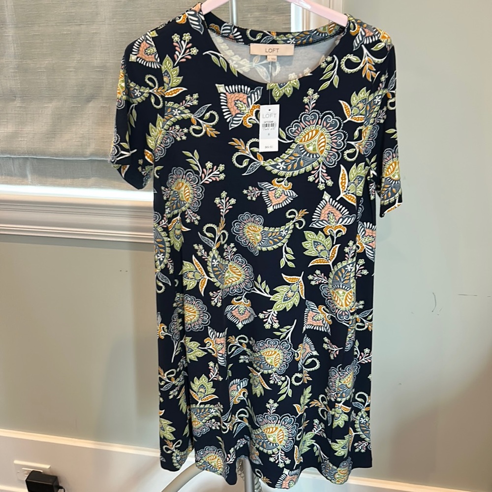 Loft tshirt dress, size small, NWT